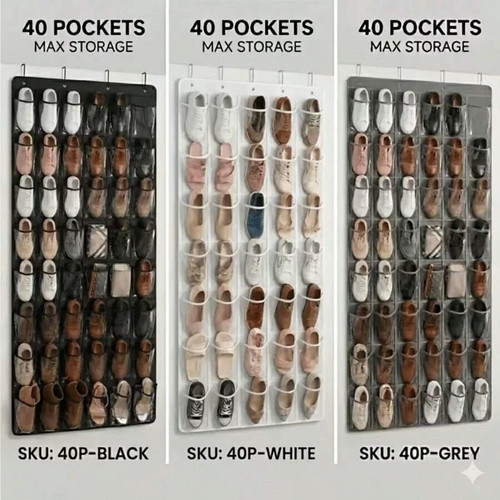 Over door shoe organizer - door,