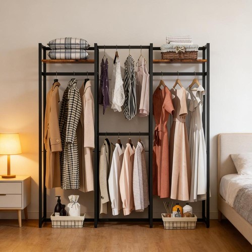 Portable wardrobe rack - portable,